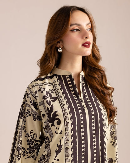 Crepe-Stitched Wrinkle Free & Flowy 2 piece printed Co-Ord Outfit | WDR-113